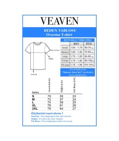 Resim Veaven Unisex Bordo Önü Cool Ayıcık Baskılı Bisiklet Yaka Oversize Kalıp Basic Pamuklu T-shirt Bordo 