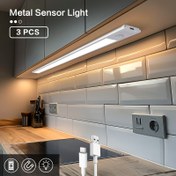 Resim 3 Adet Kablosuz Dolap Altı LED Işık, Hareket Sensörlü, Ayarlanabilir Aydınlatma, Tek Renkli, Uzay Temalı, Duvar Montajlı, Kızılötesi Sensör Fonksiyonlu, Kiler, Dolap, Mutfak, Banyo için 