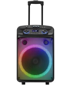 Resim Md-Bt505 60W Usb-Bt-Tf-Tws Led Işıklı Kablosuz ve Kafa Mikrofonlu Toplantı-Parti Hoparlörü 