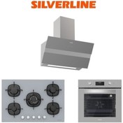 Resim Silverline Gri Cam Ankastre Set (3472 Bold 60+cs5365s01+bo6502s02) 