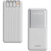 Resim Sunix Pb-49 12000 Mah Dijital Göstergeli Dahili Çoklu Kablolu Taşınabilir Powerbank - Beyaz 