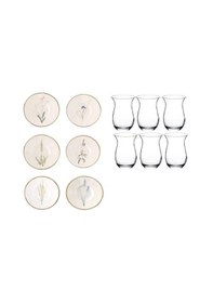 Resim Porland Botanical 26 Parça 6 Kişilik Kahvaltı Takımı Beyaz 