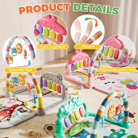 Resim Çocuk Oyun Matı ve Pedal Piyano - Erken Çocukluk Aktivite Salonu, Müzik Etkileşimi, Dayanıklı Polyester Malzeme, Renkli Tasarım, Bebek Odası İçin Uygun Doğum Günü Hediyesi 