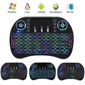 Resim Smart TV - TV Box Kablosuz Dokunmatik Işıklı Q Klavye - Wireless 