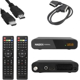 Resim Magbox Federal Mini Kasalı Yedek Kumandalı Hd Uydu Alıcısı+ Scart Kablo 