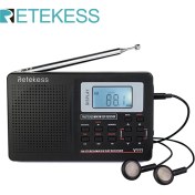 Resim Ganbao 10KHZ Mw Ayarlama Retekess V111 Tam Bant Radyo Fm Stereo/mw/sw Dsp Zamanlama Çalar Saat ile Dünya Bandı Alıcısı Taşınabilir Radyo Siyah F9201 (Yurt Dışından) 