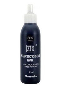 Resim Zig Kurecolor Refill Ink Mürekkep 25ml 805 Dark Gray 