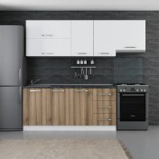 Resim Minar 240 Cm Mutfak Dolabı Beyaz Dore 240-D5 