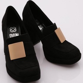 Resim Dgn K3803 Kadin Topuklu Loafer Ayakkabi K3803-424-R1680 Siyah 