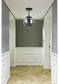 Resim Mini Modern Glop Camlı Tekli Tavan Plofonyer Avize Füme Çok Renkli 