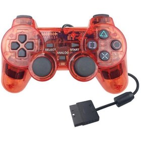 Resim Cosmostech Ps2 Controller Oyun Kolu , Titreşimli Gamepad Joystick kırmızı 