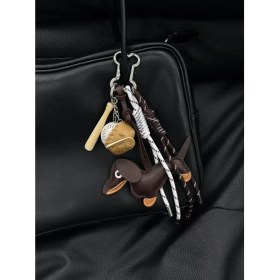 Resim Silver1 Zarif Anti-Kayıp Araba Anahtarlık Okul Çantası Çekicilik Bebek Yaratıcı Erkek ve Kadın Çift Yıldız Ayı Anahtarlık (Yurt Dışından) 