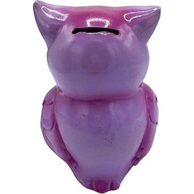Resim Polyester Kumbara Baykuş Lila 