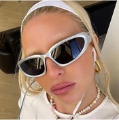 Resim CLAES Elon Silver Y2k Unisex Güneş Gözlüğü 
