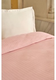 Resim Karaca Home Lessie %100 Pamuk Fistolu Çift Kişilik Tek Pike Pudra Pudra 