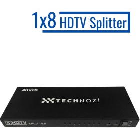 Resim Technozi 8 Port HDMI Çoklayıcı Splitter Switch Çoğaltıcı Çoklu Ekran 