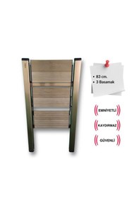 Resim Endokon Katlanır Şık Merdiven Bronz 3 Basamaklı - Alüminyum - Ev - Ofis Merdiveni Katlanır 