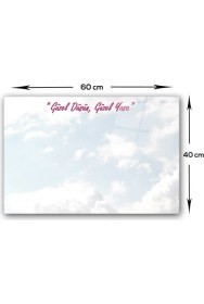 Resim Decorita Güzel Düşün Güzel Yaşa Temalı | Cam Ocak Arkası Koruyucu | 40cm x 60cm 