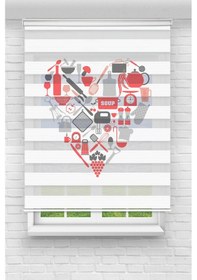 Resim Perdecizade Enxboy Mutfak Dijital Baskılı Zebra Perde-cocuk Odası-stor Perde Pz-784 Renkli 