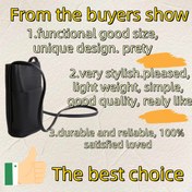 Resim Kadınlar için Şık Mini Crossbody Telefon Çantası - Yumuşak, Hafif & Dayanıklı, Ayarlanabilir Askılı Siyah, Günlük Kullanım & İşe Gidiş Geliş İçin Mükemmel, Telefon Çantası 