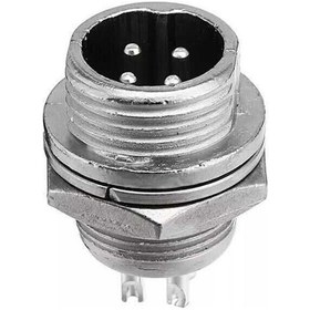 Resim Powermaster Pm-18660 4 Pinli 12mm Erkek Mayk Fiş M12 - Gx12 -204072 