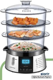 Resim Biofit Led Ekranlı 120 Dakika Zaman Ayarlı 10 lt Dijital Buharlı Pişirici Gm7268d 