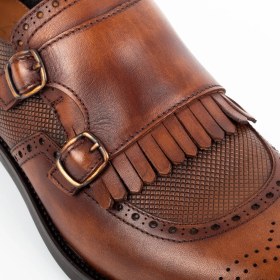 Resim Zerbay Lhotse Microlight Taban Çift Tokalı Hakiki Deri Erkek Klasik Ayakkabı, Monkstrap, Loafer 