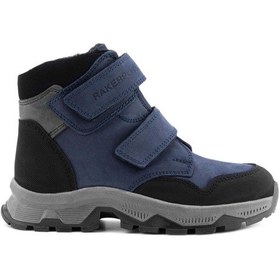 Resim Rakerplus Trekking Hakiki Deri Lacivert Cırt Cırtlı Erkek Çocuk Bot Lacivert 