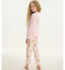 Resim Kız Çocuk Uzun Kol Pembe Pijama Takım C9t5n7o8 001 