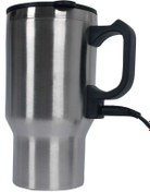 Resim Jetcom Araç Içi Su Isıtıcı Çelik Oto Kettle Termos Kupa Bardak Metal 12v 500ml 