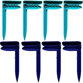 Resim Piknik Battaniyesi Kum Kamp Mandalı İçin Mavi Plaj Havlusu Klipsleri B 