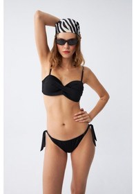 Resim Akbeniz Kadın Straplez Siyah Bikini Takımı 