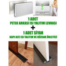 Resim Ankaflex 1 Adet Kalorifer Peteği Arkası Isı Yalıtım Levhası ve 1 Adet Kapı Altı Rüzgar ve Ses Önleyici 
