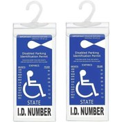 Resim 2 Adet Engelli Park Etiketi Saklama Torbaları Şeffaf Pvc Dayanıklı Su Geçirmez Saklama Torbaları Araç Aksesuarları 