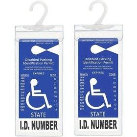 Resim 2 Adet Engelli Park Etiketi Saklama Torbaları Şeffaf Pvc Dayanıklı Su Geçirmez Saklama Torbaları Araç Aksesuarları 