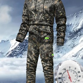 Resim Erkekler İçin Outdoor Spor Kıyafet Takımı - Astarlı Kazak + Astarlı Jogger Pantolon 