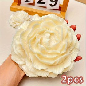 Resim 2 Adet Büyük Şakayık Silikon Kalıpları - Gerçekçi 3D Çiçek Tasarımı ile Düğün, Sevgililer Günü ve Anneler Günü Dekoru, Sabun Yapımı, Mum ve Kokulu El Sanatları için - Dayanıklı Yeniden Kullanılabilir Silikon Kalıplar 