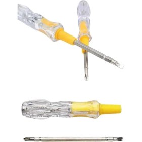 Resim Çift Uçlu Kontrol Kalemi Elektrik Test Kalemi Şeffaf 