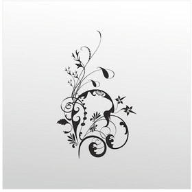 Resim Folyo Sticker Desen Adkpquy394 60cm Uzunluk Siyah 