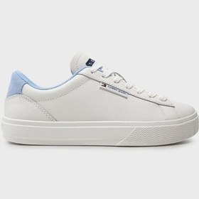 Resim Tommy Jeans Bayan Ayakkabı En0en02508 C12 Beyaz-açık Mavi Beyaz-açık Mavi Beyaz - Açık Mavi 