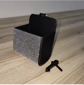 Resim Dashanshop Yaseenlın 1 Adet Gümüş Değerli Taş Kristal Araç Torba Organizer Telefon Anahtar Tutucu 