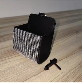 Resim Dashanshop Yaseenlın 1 Adet Gümüş Değerli Taş Kristal Araç Torba Organizer Telefon Anahtar Tutucu 