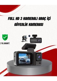 Resim Ön Arka Ve İç Kamera Dashcam 360 Kapsamlı Full Hd Araç Güvenlik Sistemi 