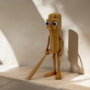 Resim 3D Baskılı Tung Tung Sahur Karikatür Figürü - Sevgililer Günü, Paskalya, Cadılar Bayramı, Noel için mükemmel - Ev, Ofis, Cafe Dekoru, Soyut Dekor, Tatil Dekoru, Doğum Günü Hediyesi - Koleksiyon Modeli 