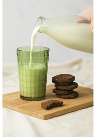 Resim Allegra Koyu Yeşil Akrilik Bardak 400 Ml Su, Meşrubat, Sunum Ve Kahve Yanı İçin Cam Değildir Kırılmaya Dayanıklı Tekli 