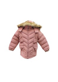Resim Life For Moda Kız Çocuk İçi Peluş Astarlı Çıkarılabilir Kapüşonlu Su Geçirmez Mont Kaban 3020 Pudra 