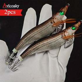 Resim 2 adet AVLCOAKY 21g Karanlıkta Parlayan Salyangoz Jig Yemleri, Zil Boncukları ile, 13cm/21g - Gece Balıkçılığı için Yapay Karides Yem, Paslanmaz Çelik ve ABS Yapı, Salyangoz saç tokası Dahil, Parlayan Balıkçılık Yemleri 
