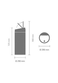 Resim Brabantia Çöp Kutusu 30 Litre Touch Bın New Krom Çerçeveli Mat Si Krom 