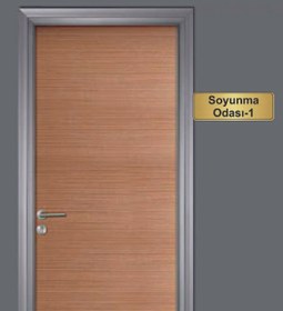 Resim hediyelikevi 10X20 Cm Soyunma Odası -1 Yazılı Metal Yönlendirme-Altın 