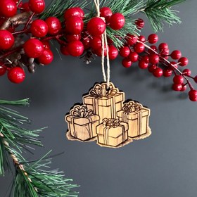 Resim Zeytin Ağacından Benzersiz Noel Süsleri | Ahşap Noel Süsleri Benzersiz Şekiller Kazınmış | Noel Hediyesi | Zencefilli Kurabiye Süsü - Stil 3 